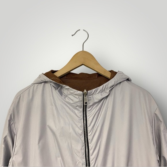 Suprema Laboratorio Creativo Medium Brown Perforated Leather Hooded Jacket Sz M - Picture 11 of 14